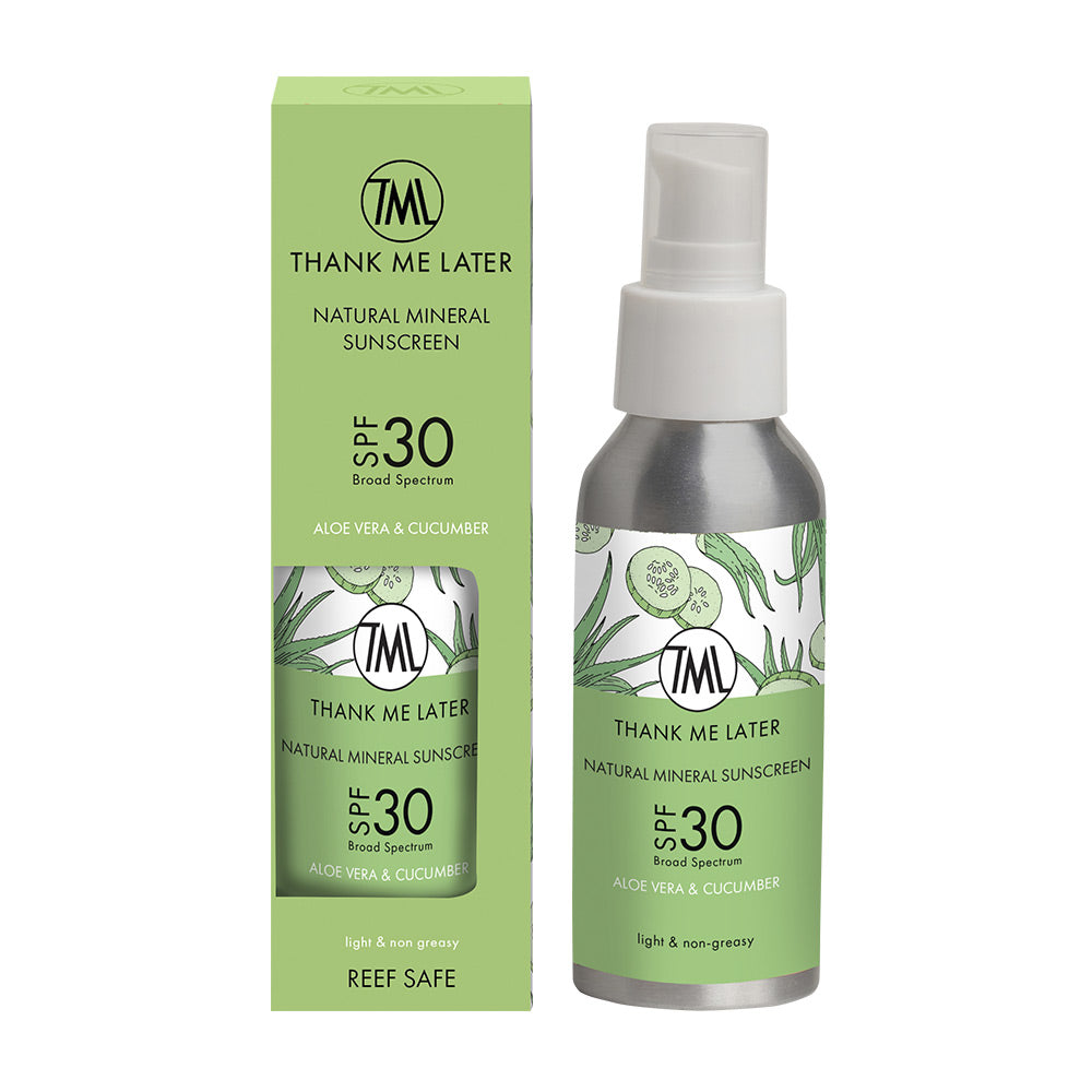 Thank Me Later SPF30 | Aloe Vera & Cucumber | 100ml