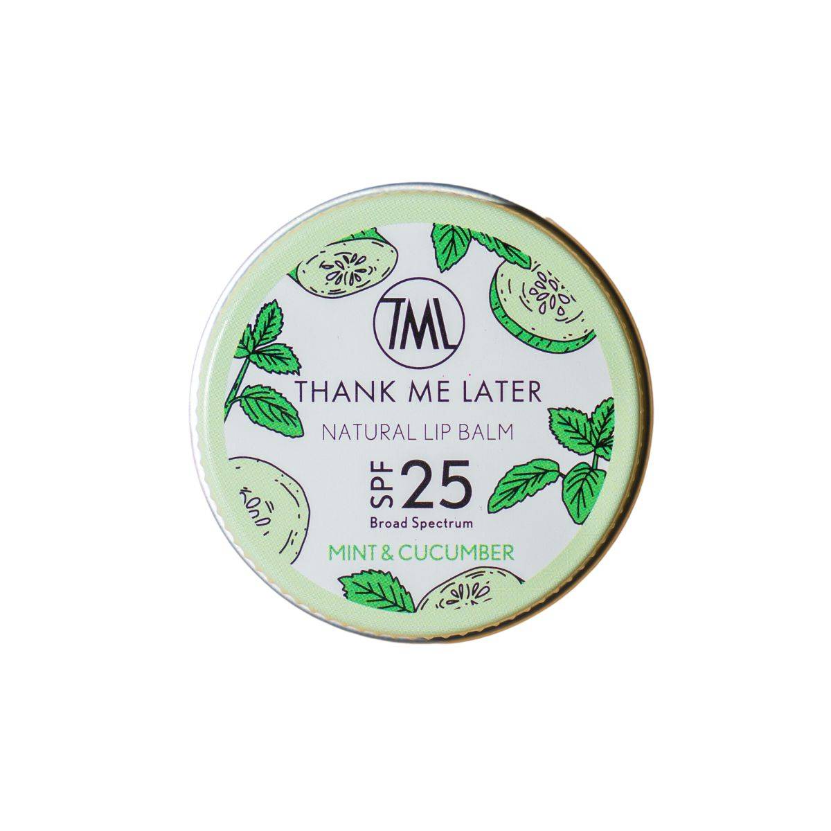 Thank Me Later Lipbalm | Cucumber & Mint | SPF25