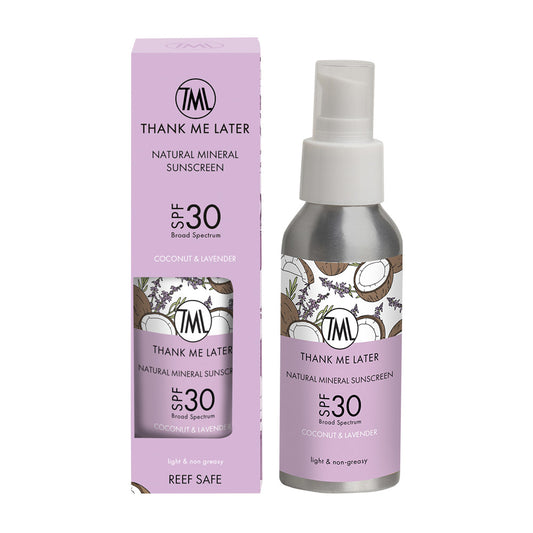 Thank Me Later SPF30 | Coconut & Lavender | 100ml